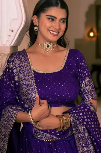 Blue lehenga choli for wedding