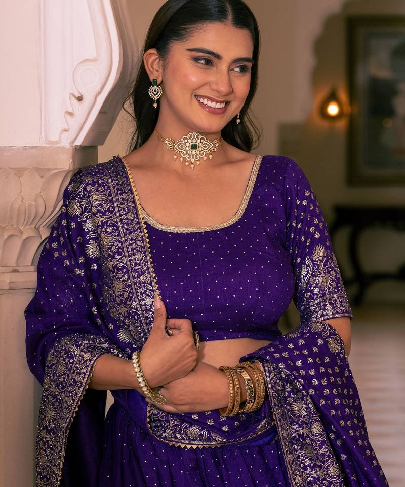 Blue lehenga choli for wedding