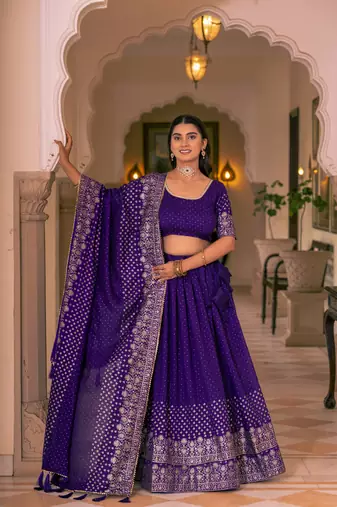 Blue lehenga choli for wedding