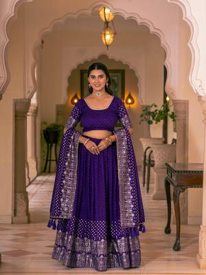 Blue lehenga choli for wedding 4