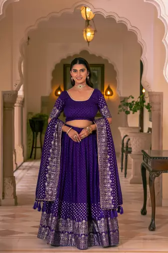 Blue lehenga choli for wedding