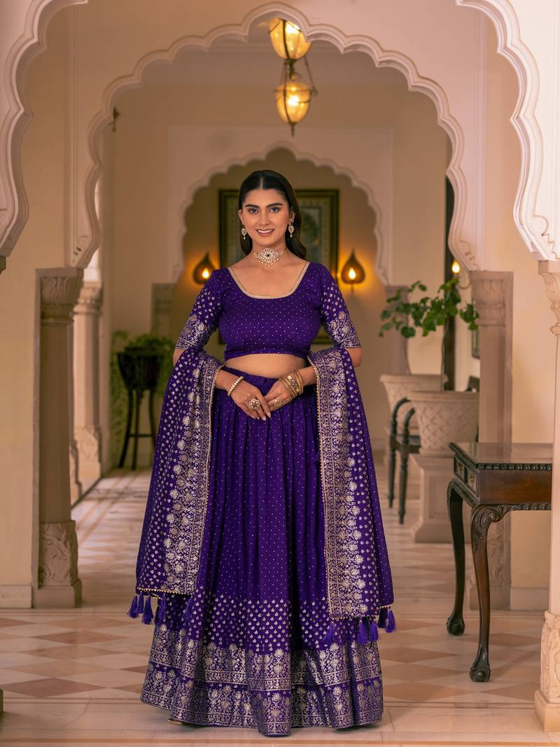 Blue lehenga choli for wedding