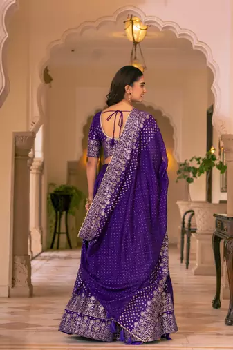 Blue lehenga choli for wedding