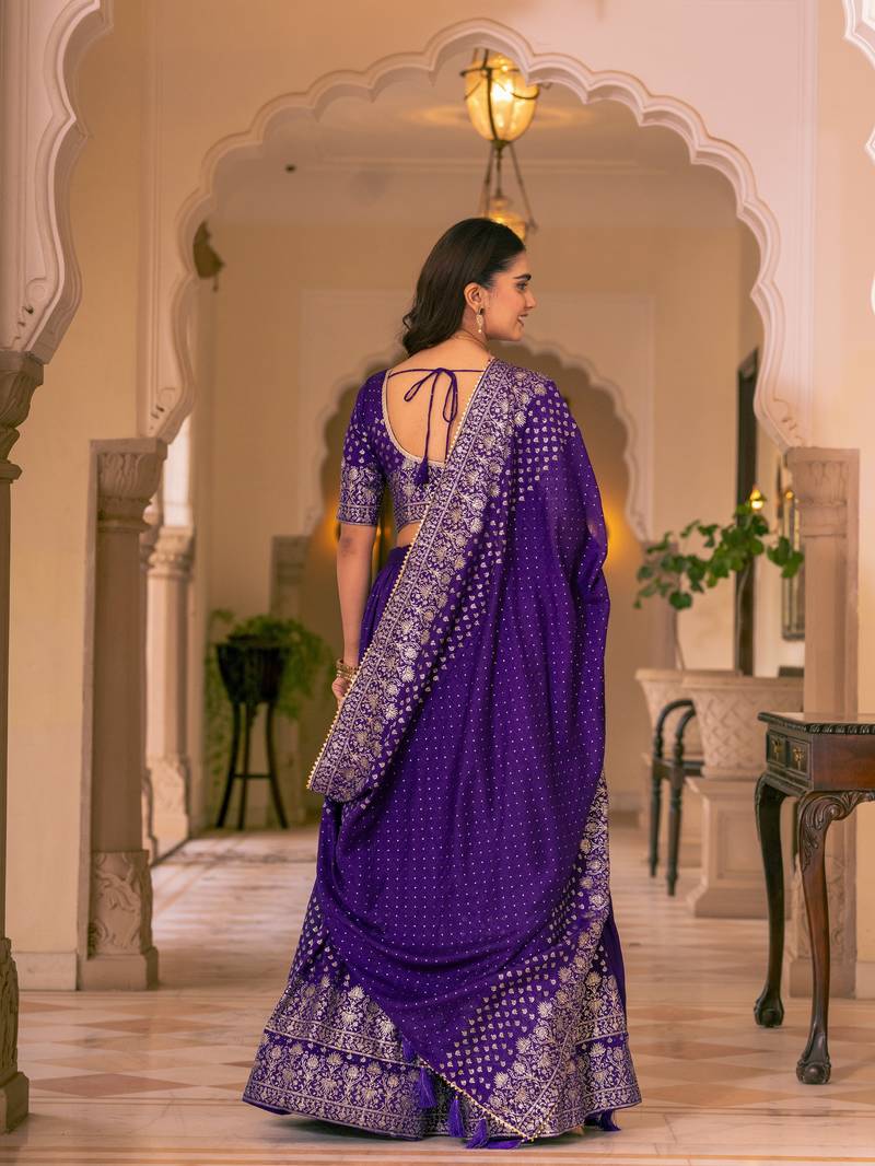 Blue lehenga choli for wedding