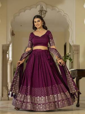 Maroon lehenga choli for wedding 1