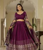 Maroon lehenga choli for wedding