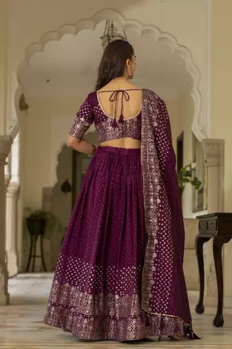Maroon lehenga choli for wedding