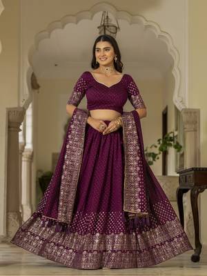 Maroon lehenga choli for wedding 3