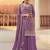 Purple Silk Blend semi stitched wedding suits