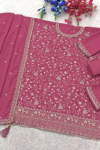Lavender Silk Blend semi stitched wedding suits