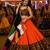 Orange Gamthi Mirror Work Navratri Lehenga Choli Set 