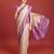 Off white sky banarasi silk blend jacuard work saree with unstitched blouse piece