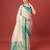 Off white sky kanjivaram silk banarasi jacuard work saree with unstitched blouse piece