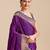 wine silk blend banarasi jacuard work saree with unstitched blouse piece