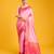 pink silk blend banarasi jacuard work saree with unstitched blouse piece
