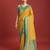 yellow silk blend banarasi jacuard work saree with unstitched blouse piece