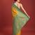 yellow silk blend banarasi jacuard work saree with unstitched blouse piece