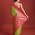 parrot green silk blend banarasi jacuard work saree with unstitched blouse piece