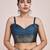 blue silk blend banarasi jacuard work saree with unstitched blouse piece