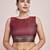 maroon silk blend banarasi jacuard work saree with unstitched blouse piece