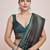 green silk blend banarasi jacuard work saree with unstitched blouse piece