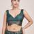 green silk blend banarasi jacuard work saree with unstitched blouse piece