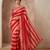 Red Color Hand aari work with real handwork gold mirror work Silk Blend Saree