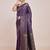 wine silk blend banarasi jacuard work saree with unstitched blouse piece