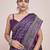 wine silk blend banarasi jacuard work saree with unstitched blouse piece
