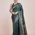 rama silk blend banarasi jacuard work saree with unstitched blouse piece