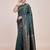 rama silk blend banarasi jacuard work saree with unstitched blouse piece