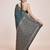 rama silk blend banarasi jacuard work saree with unstitched blouse piece