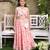 Pastel peach stripes printed cotton lehenga choli