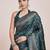 rama silk blend banarasi jacuard work saree with unstitched blouse piece