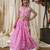 Pink stripes printed cotton lehenga choli