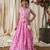 Pink stripes printed cotton lehenga choli
