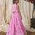 Pink stripes printed cotton lehenga choli