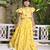 Yellow stripes printed cotton lehenga choli