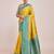 yellow silk blend banarasi jacuard work saree with unstitched blouse piece