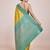 yellow silk blend banarasi jacuard work saree with unstitched blouse piece