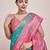 rama silk blend banarasi jacuard work saree with unstitched blouse piece