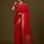 red silk blend banarasi jacuard work saree with unstitched blouse piece