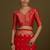 red silk blend banarasi jacuard work saree with unstitched blouse piece