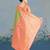 mehendi silk blend banarasi jacuard work saree with unstitched blouse piece