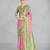 pink silk blend banarasi jacuard work saree with unstitched blouse piece