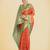 orange  silk blend banarasi jacuard work saree with unstitched blouse piece