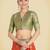 orange  silk blend banarasi jacuard work saree with unstitched blouse piece