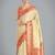 cream  silk blend banarasi jacuard work saree with unstitched blouse piece