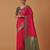 pink silk blend banarasi jacuard work saree with unstitched blouse piece