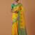 yellow silk blend banarasi jacuard work saree with unstitched blouse piece